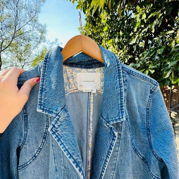 Anthropologie Blue Denim Duster - Picture 5 of 8